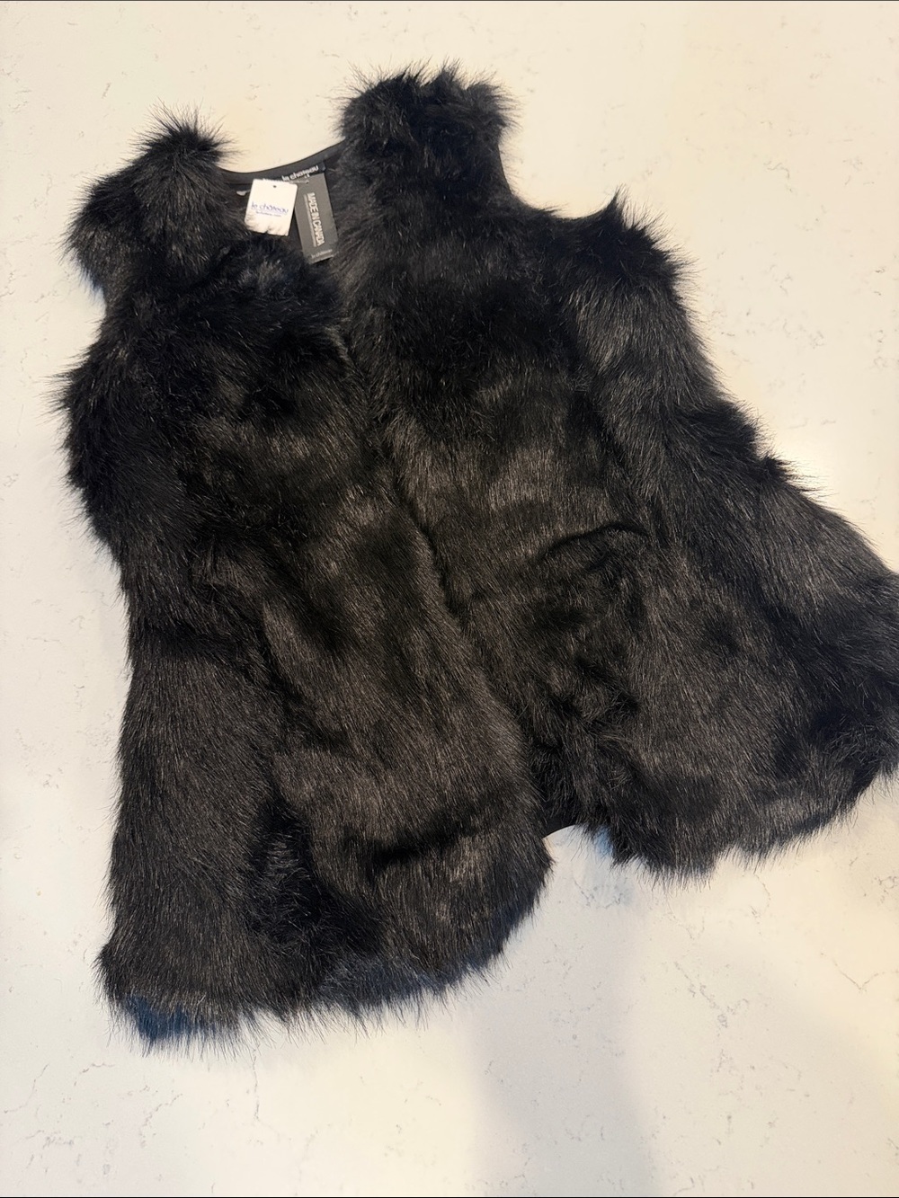Black Faux Fur Vest - Chic Layering Piece